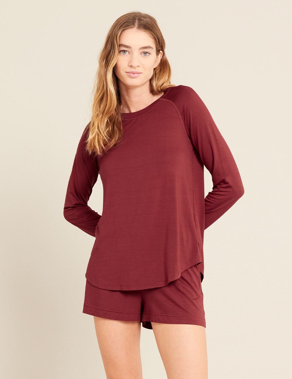 Goodnight Raglan Sleep Top, Ruby
