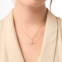 Load image into Gallery viewer, Gumdrop Cross Delicate Necklace, Coral
