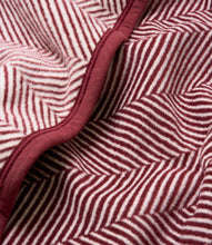 Load image into Gallery viewer, Harborview Herringbone Maroon Blanket
