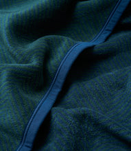Load image into Gallery viewer, Harborview Herringbone Blue Spruce Blanket
