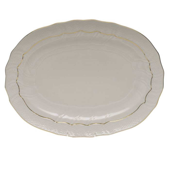 Golden Edge Oval Platter, 15