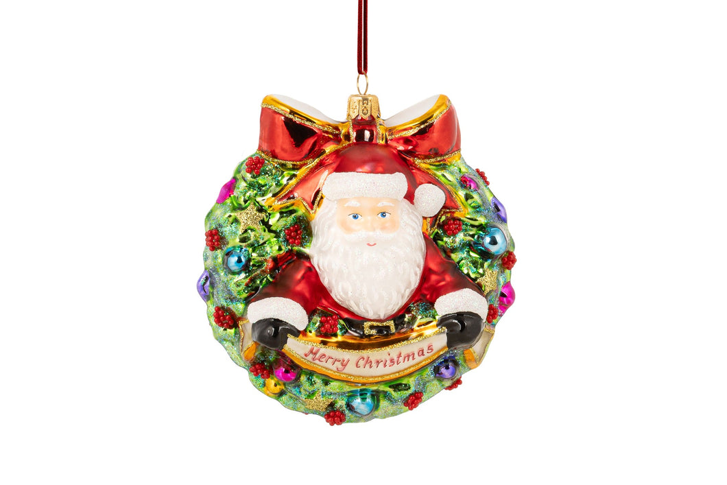 Santa has Arrived Wreath Ornament