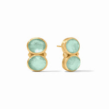 Load image into Gallery viewer, Honey Duo Earring, Iridescent Aquamarine Blue

