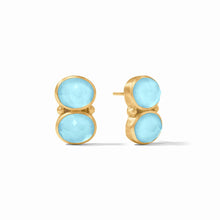 Load image into Gallery viewer, Honey Duo Earring, Iridescent Capri Blue
