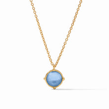 Load image into Gallery viewer, Honeybee Solitaire Necklace, Iridescent Chalcedony Blue

