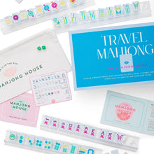 Load image into Gallery viewer, Ice Blue &amp; Brights Travel Mahjong Set

