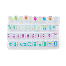 Load image into Gallery viewer, Ice Blue &amp; Brights Travel Mahjong Set
