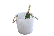 Load image into Gallery viewer, Resin Ice Bucket, White Swirl
