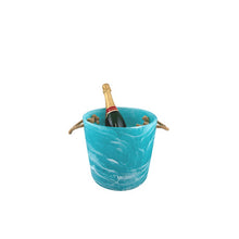Load image into Gallery viewer, Resin Ice Bucket, Aqua Swirl

