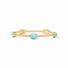 Load image into Gallery viewer, Ivy Stone Bangle, Iridescent Capri Blue | M
