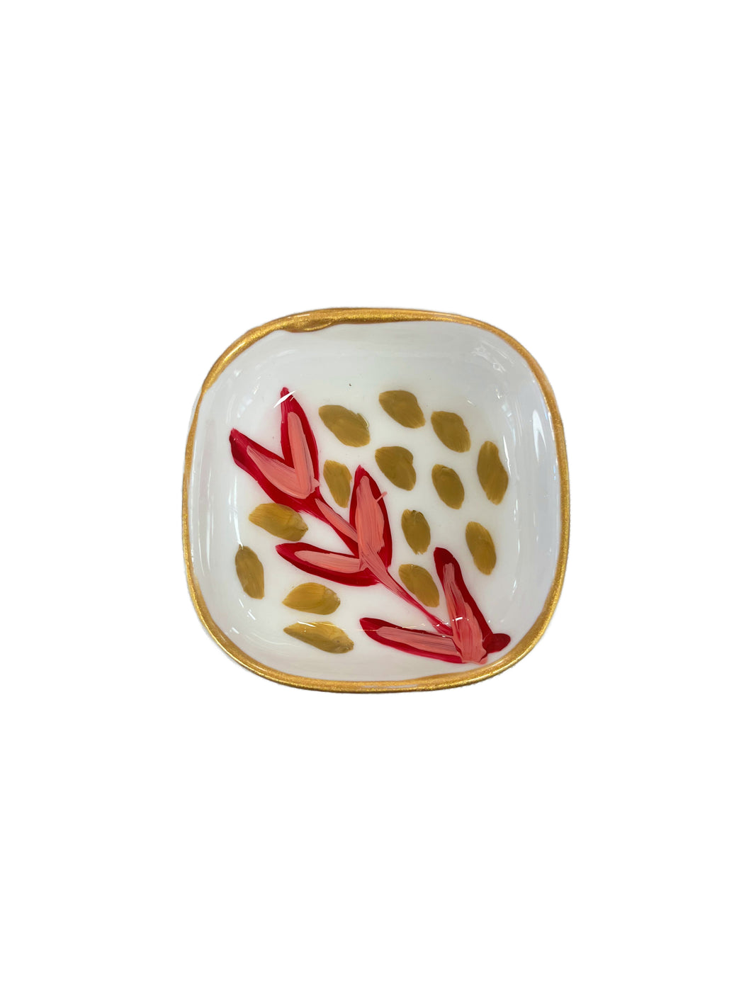 Hand-painted Porcelain Ring Dish, Amor