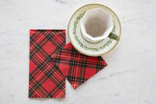 Load image into Gallery viewer, Red Plaid Cocktail Napkin, 20 Ct
