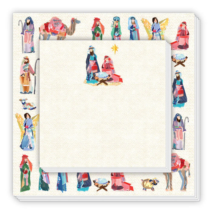 Lauren Dunn Nativity Scene Notepad Duo