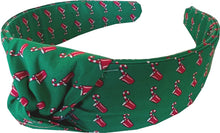 Load image into Gallery viewer, Naughty or Nice Italian Silk Knotted Headband
