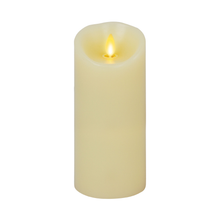 Load image into Gallery viewer, Ivory Wax Melted Top Flameless Candle, 3&quot;x 6.5&quot;
