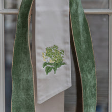 Load image into Gallery viewer, Sage Velvet Ribbon with Gold Back, 4"
