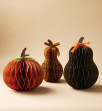 Load image into Gallery viewer, Harvest Honeycomb Gourd Decor, Set of 3
