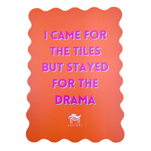 Load image into Gallery viewer, Scalloped Mahjong Shuffle Card, Orange | Stayed for Drama
