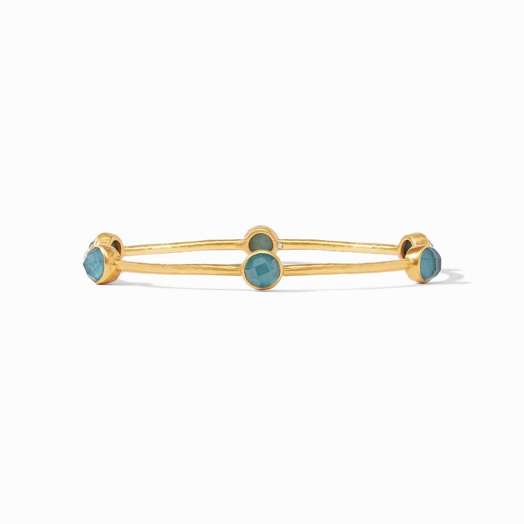 Milano Luxe Bangle, Iridescent Peacock Blue