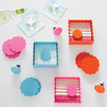 Load image into Gallery viewer, Teal Scallop Napkin Box
