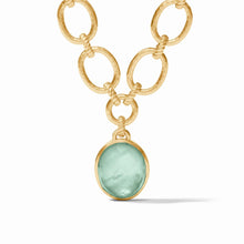 Load image into Gallery viewer, Nassau Statement Necklace, Iridescent Aquamarine Blue
