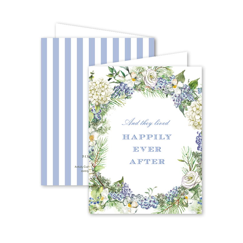 Blue Hydrangea Happily Ever After Card