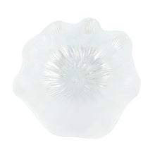 Load image into Gallery viewer, Onda Glass White Ruffled Round Bowl
