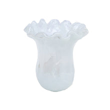 Load image into Gallery viewer, Onda Glass White Small Tulip Vase
