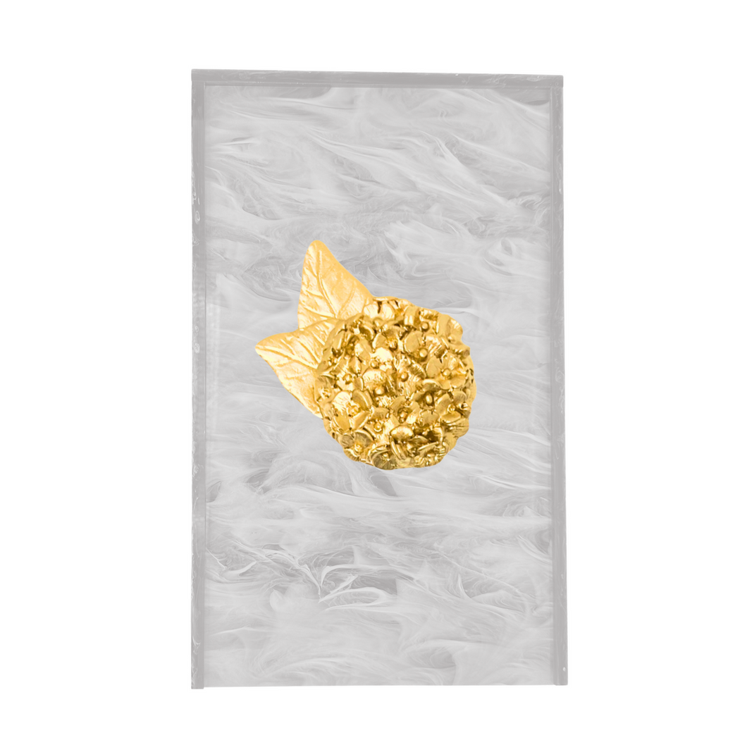 Hydrangea Guest Towel Bow, Pearl