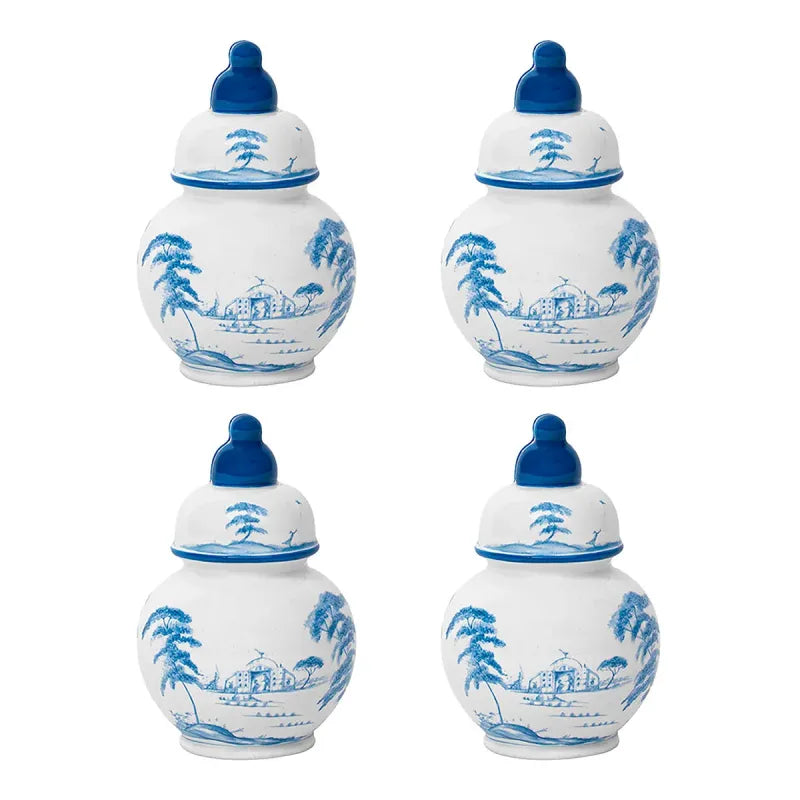Country Estate Place Card Holder, Set of 4 | Delft Blue