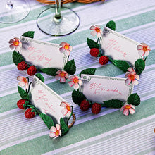 Load image into Gallery viewer, Meadow Walk Raspberries Place Card Holder, Set of 4
