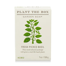 Load image into Gallery viewer, Fresh Picked Basil Plant the Box Bar Soap
