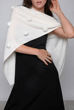 Load image into Gallery viewer, Cashmere Mink Fur Pom Pom Topper, White

