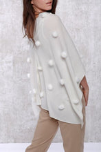 Load image into Gallery viewer, Cashmere Mink Fur Pom Pom Topper, White

