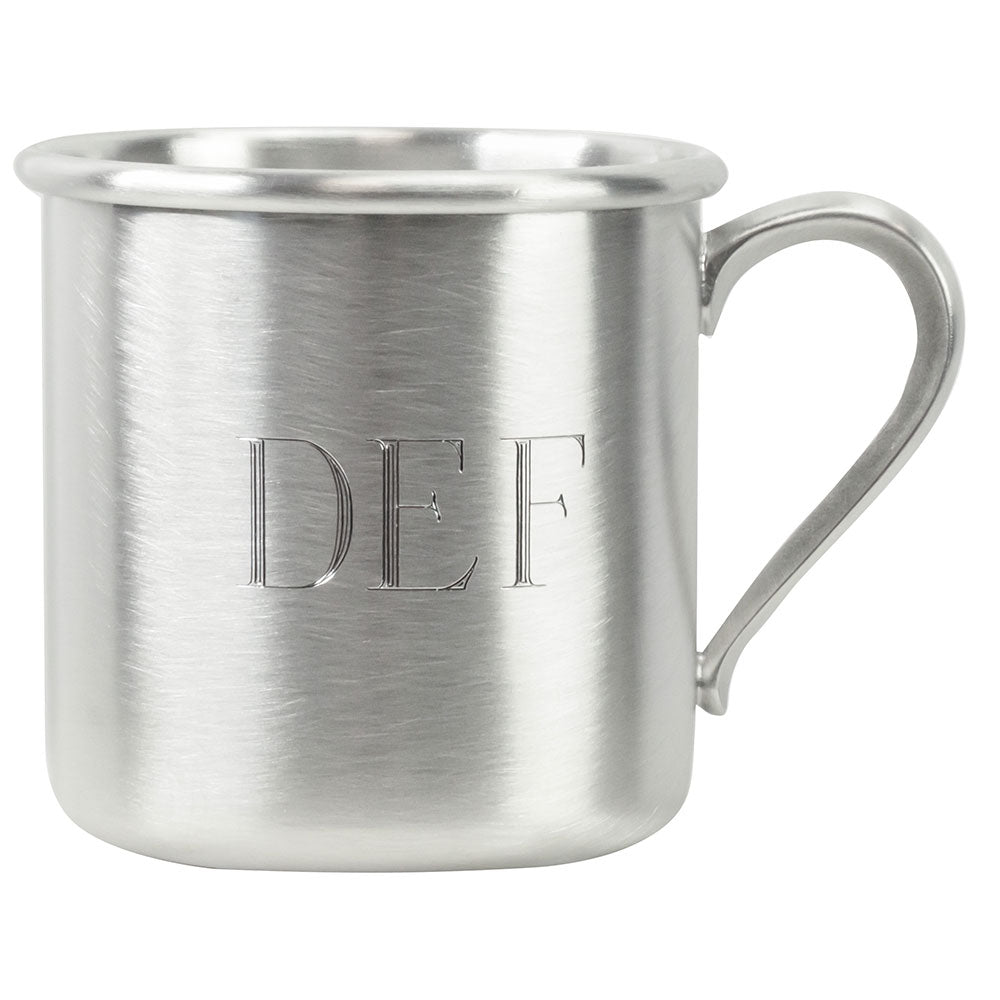Straight Edge Pewter Baby Cup, 5oz | Satin