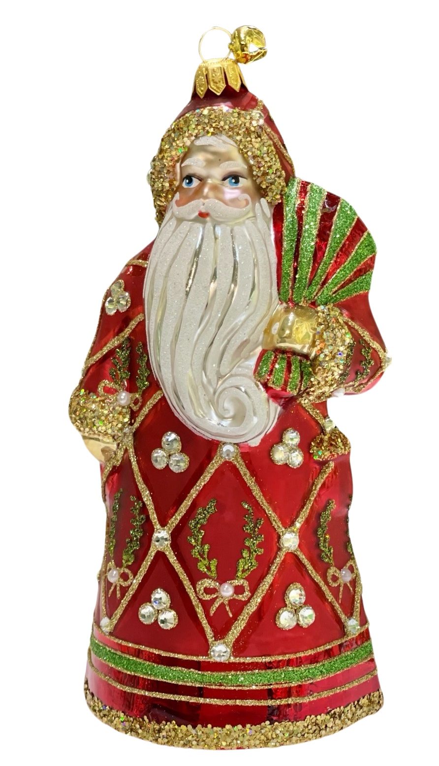 Santa de Laureles Ornament