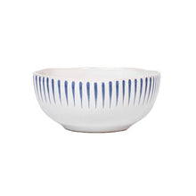 Load image into Gallery viewer, Sitio Stripe Cereal/Ice Cream Bowl, Delft Blue
