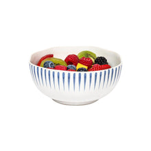 Load image into Gallery viewer, Sitio Stripe Cereal/Ice Cream Bowl, Delft Blue
