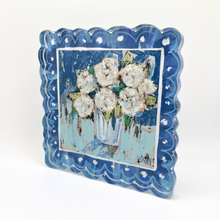 Load image into Gallery viewer, Scalloped Blue Hydrangea Acrylic Bloom Block
