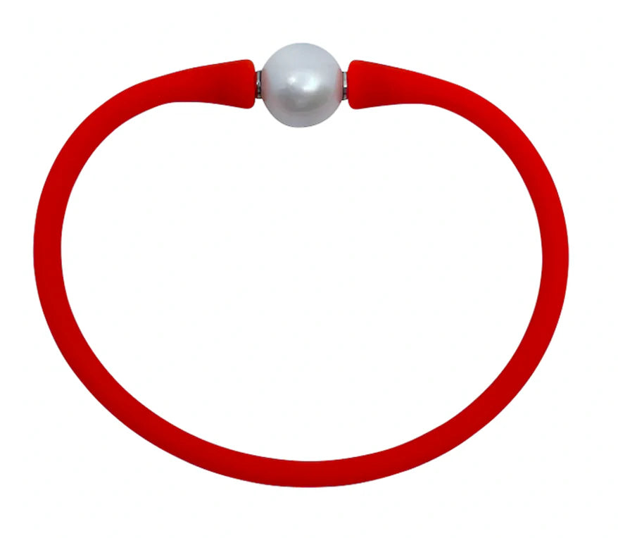 Maui Bracelet, Freshwater Pearl | Red