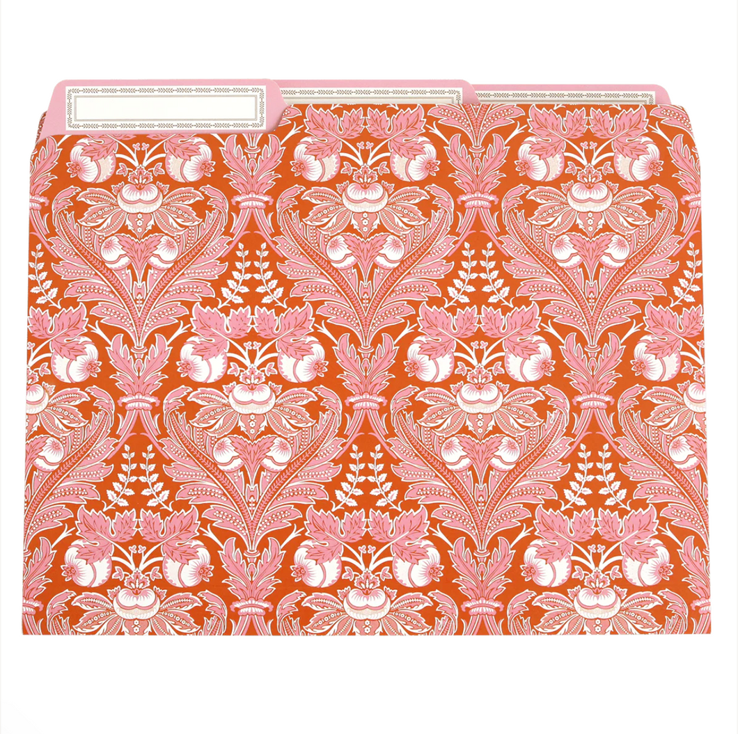 Damask File Folders, 12 ct | Pink