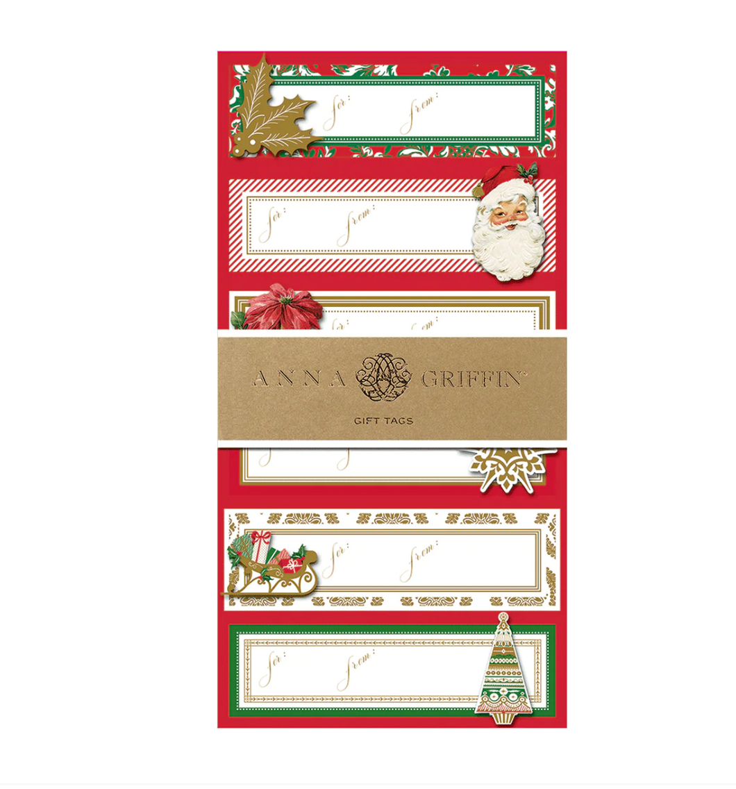 Traditional 3-D Gift Labels, Set of 24