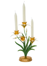 Load image into Gallery viewer, Meadow Walk Daffodil 14&quot; Centerpiece Candelabra, Yellow
