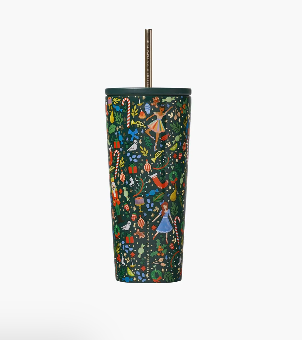 Rifle Paper Co. Insulated Cold Cup, Nutcracker | Green