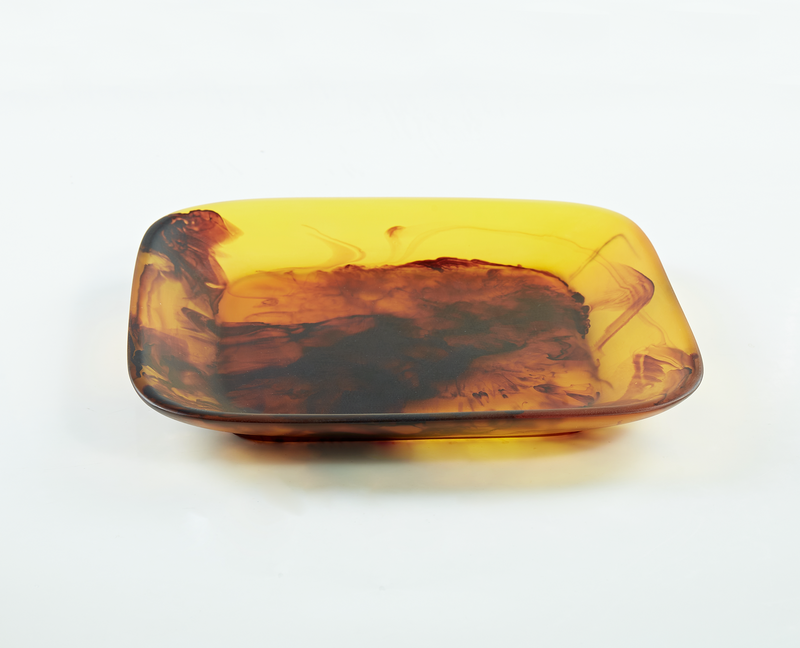 Resin Classical Square Tray, Tortoise