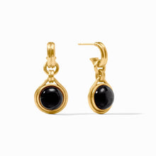 Load image into Gallery viewer, Solara Hoop &amp; Charm Earring, Obsidian Black
