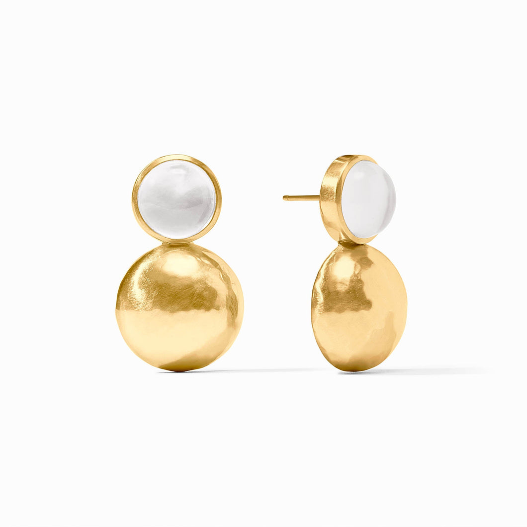 Solara Midi Earring, Iridescent Clear Crystal