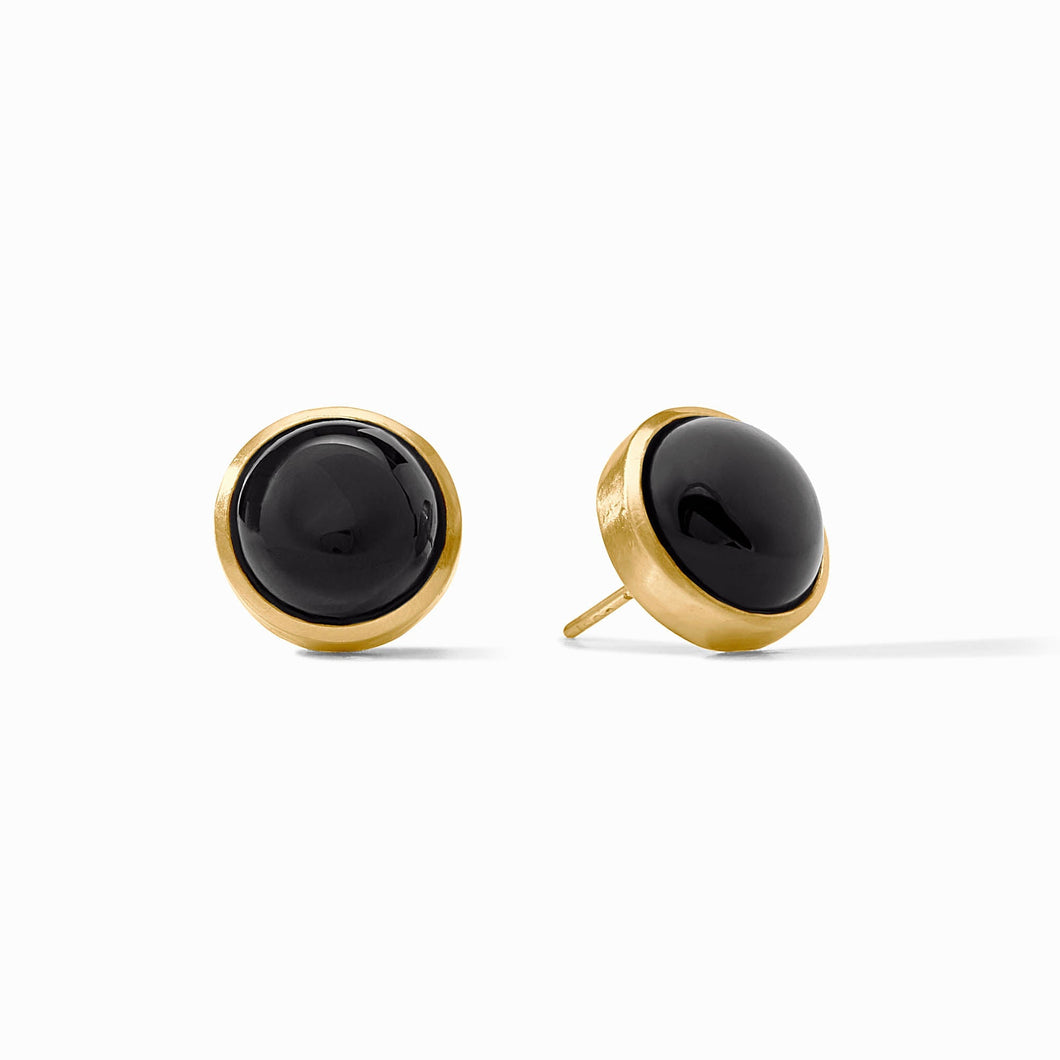 Solara Stud Earring, Obsidian Black
