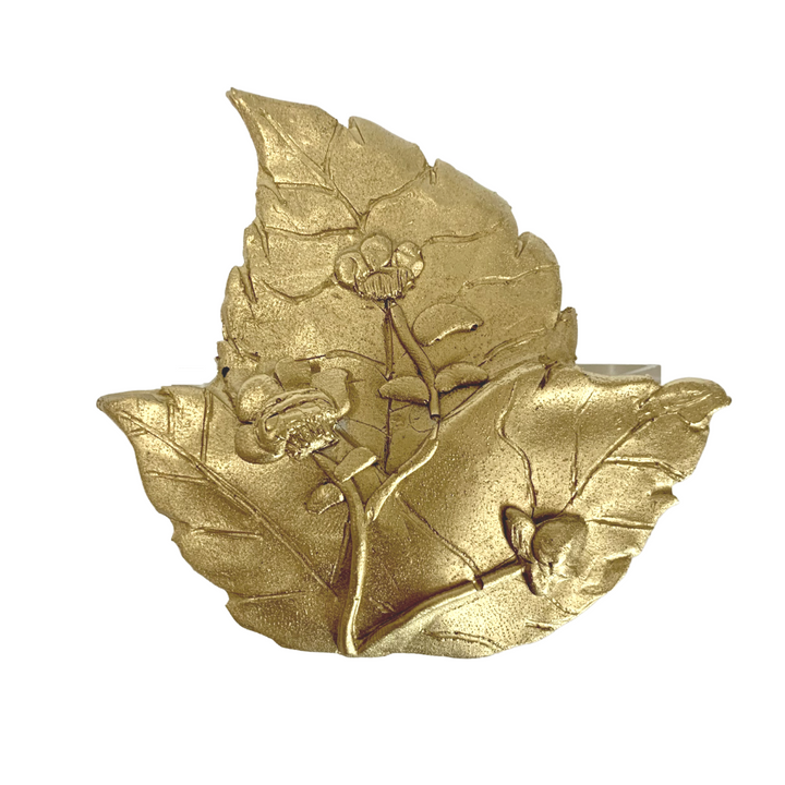 Tobacco Leaf Napkin Rings, Set of 4