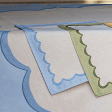 Load image into Gallery viewer, Tavola Blue Scalloped Placemat, Set of 4
